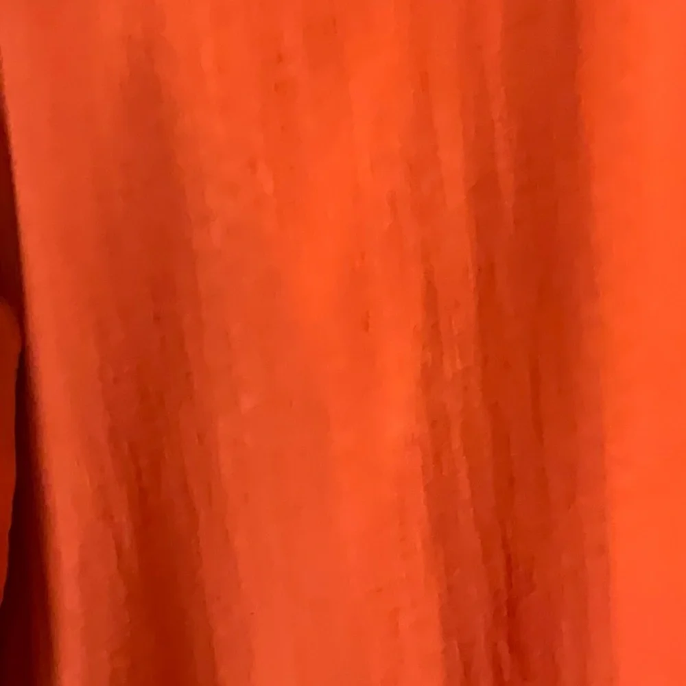 Yushi Women’s Orange 3/4 Sleeves Tunic Lagenlook Blouse Size X-Large - Picture 4 of 10